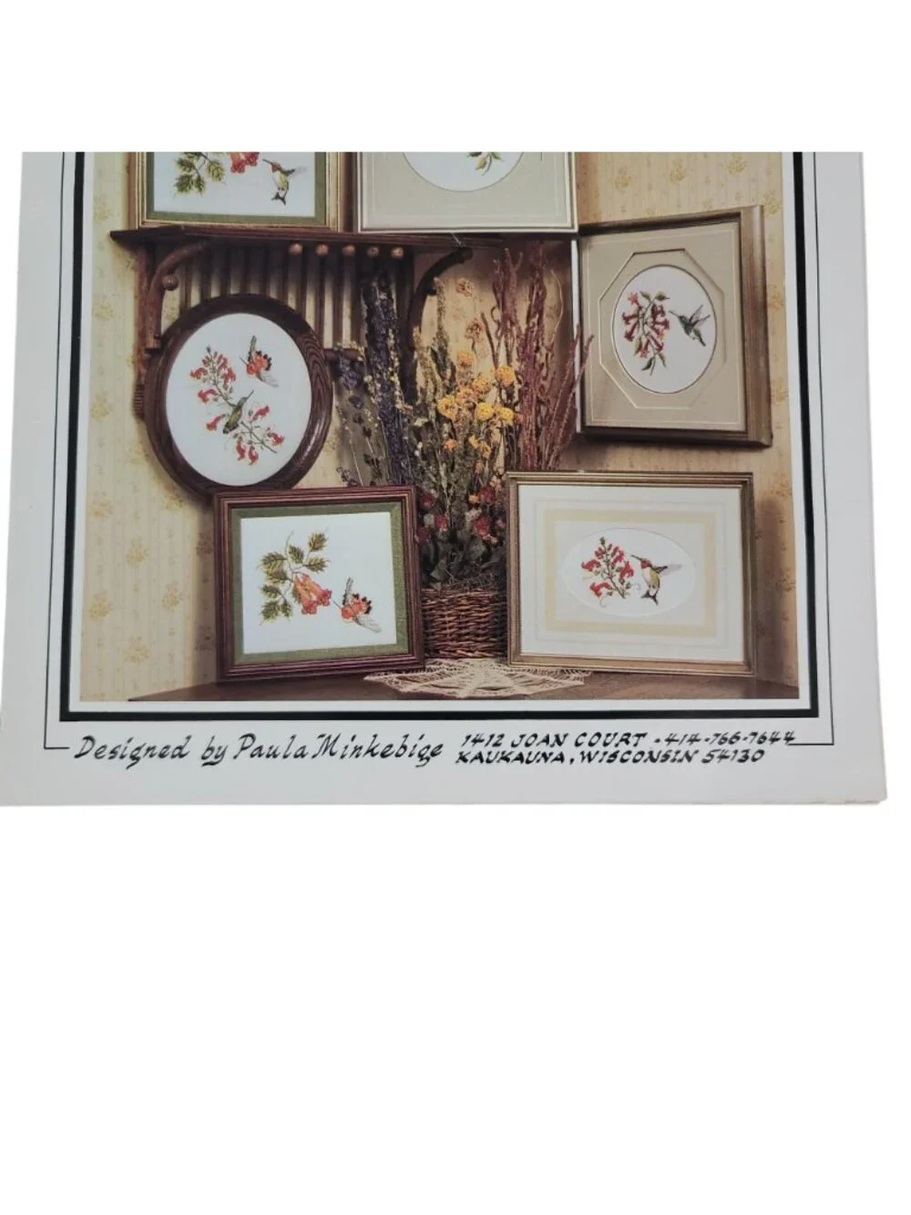 Crossed Wing Collection Leaflet Hummingbird Pattern Feathered Gems #4 Flower VTG